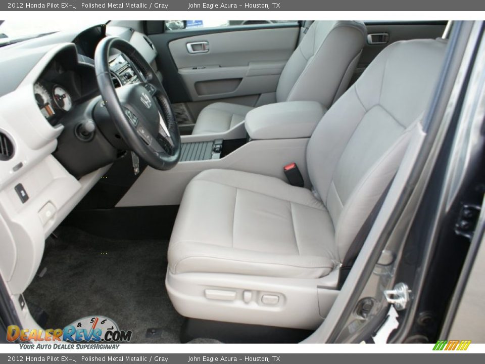 2012 Honda Pilot EX-L Polished Metal Metallic / Gray Photo #12