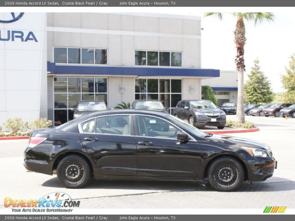 2009 Honda Accord LX Sedan Crystal Black Pearl / Gray Photo #7