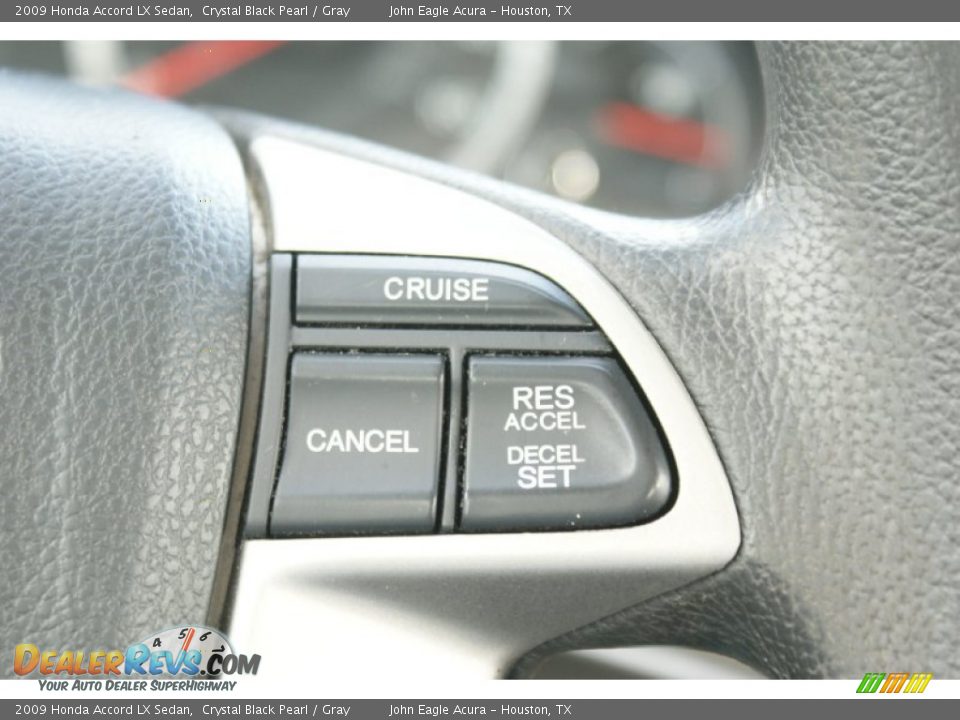 2009 Honda Accord LX Sedan Crystal Black Pearl / Gray Photo #34