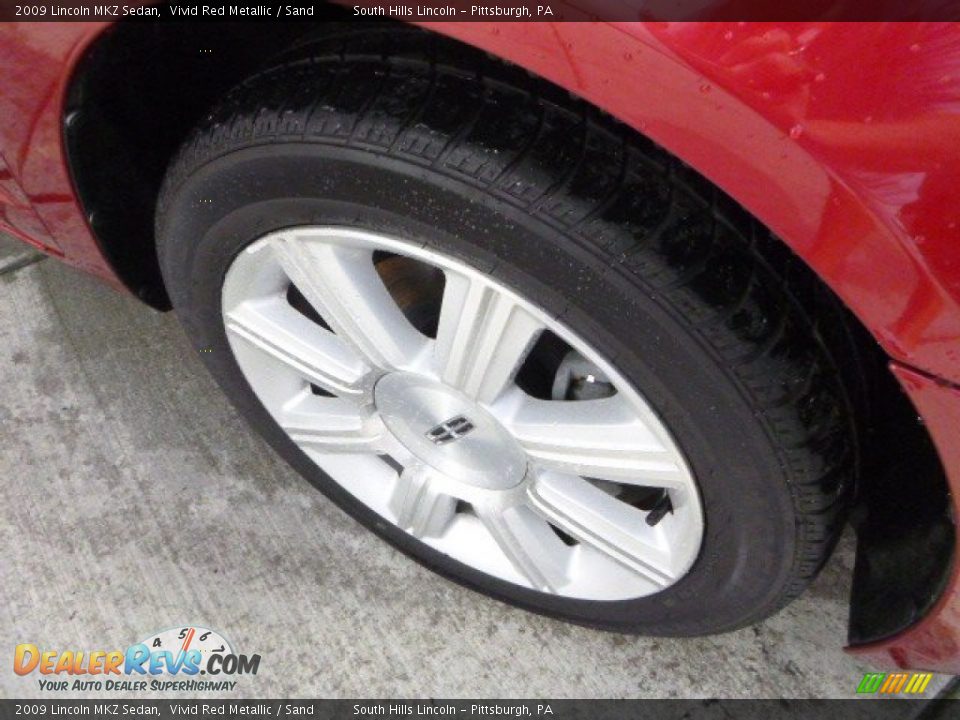 2009 Lincoln MKZ Sedan Vivid Red Metallic / Sand Photo #9