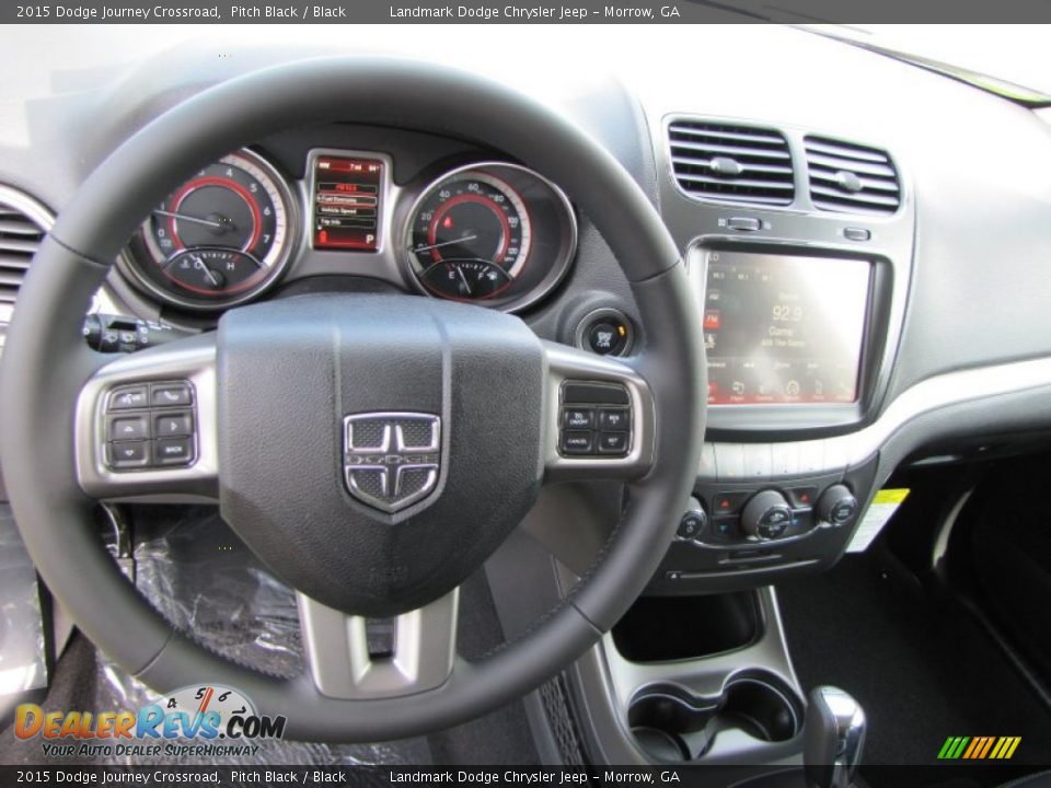 2015 Dodge Journey Crossroad Pitch Black / Black Photo #7