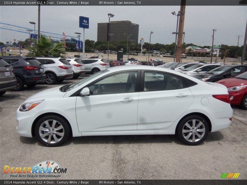 Century White 2014 Hyundai Accent GLS 4 Door Photo #3
