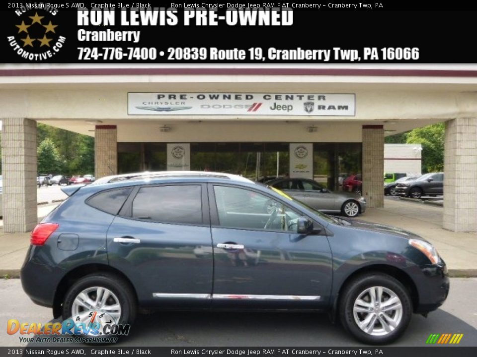 2013 Nissan Rogue S AWD Graphite Blue / Black Photo #1