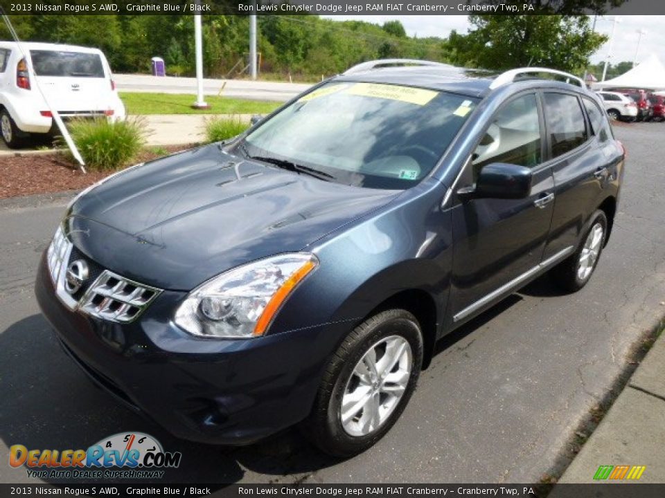 2013 Nissan Rogue S AWD Graphite Blue / Black Photo #4