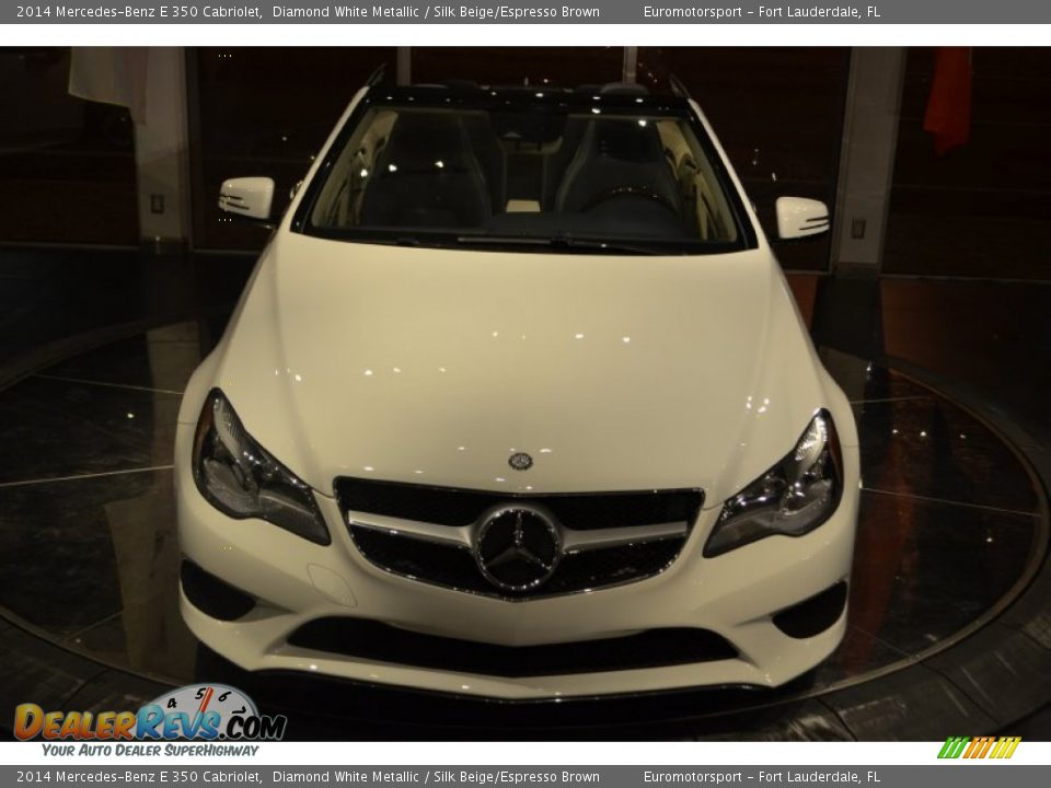 2014 Mercedes-Benz E 350 Cabriolet Diamond White Metallic / Silk Beige/Espresso Brown Photo #2
