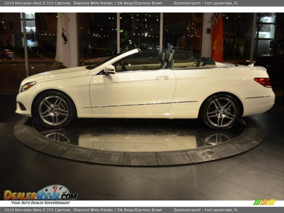 2014 Mercedes-Benz E 350 Cabriolet Diamond White Metallic / Silk Beige/Espresso Brown Photo #8