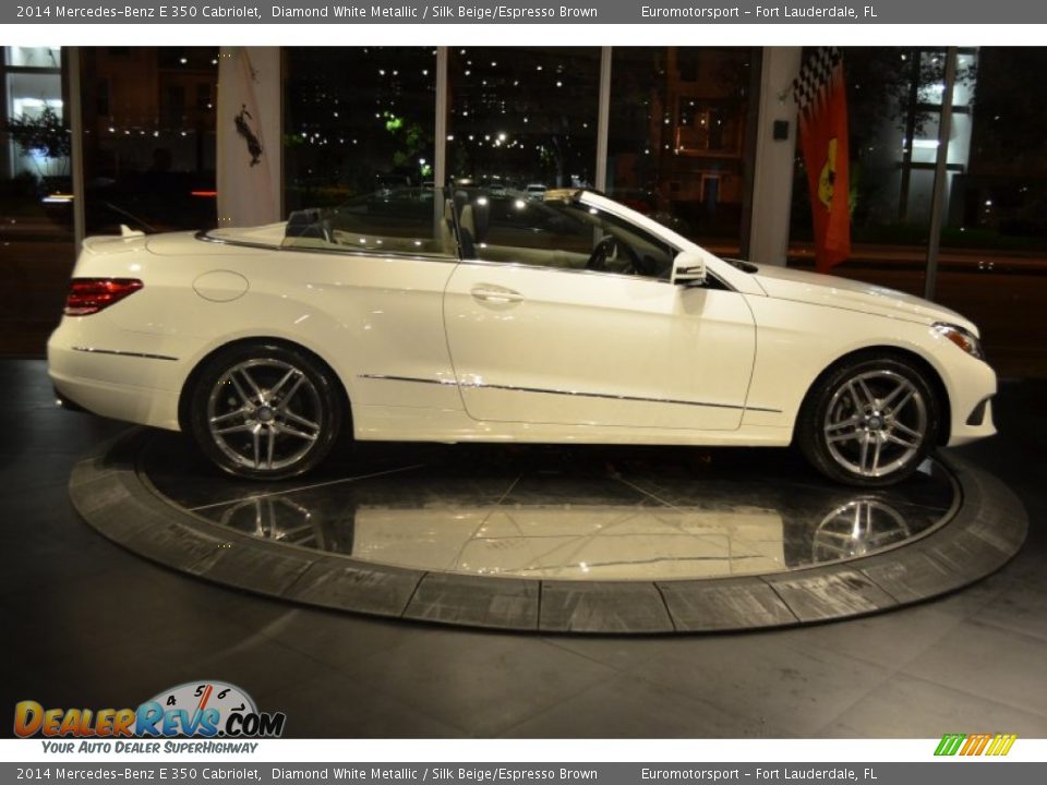 2014 Mercedes-Benz E 350 Cabriolet Diamond White Metallic / Silk Beige/Espresso Brown Photo #21