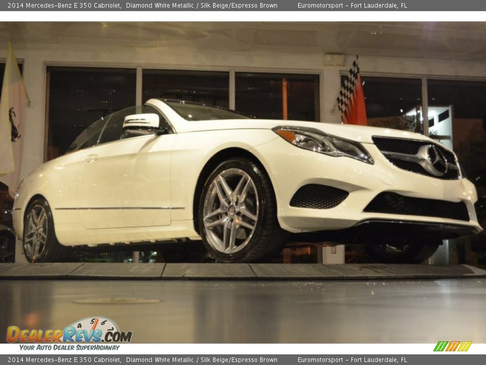 2014 Mercedes-Benz E 350 Cabriolet Diamond White Metallic / Silk Beige/Espresso Brown Photo #26