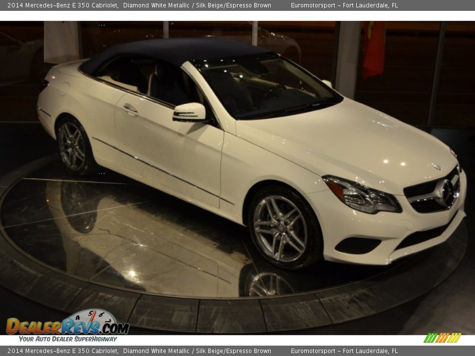 2014 Mercedes-Benz E 350 Cabriolet Diamond White Metallic / Silk Beige/Espresso Brown Photo #33
