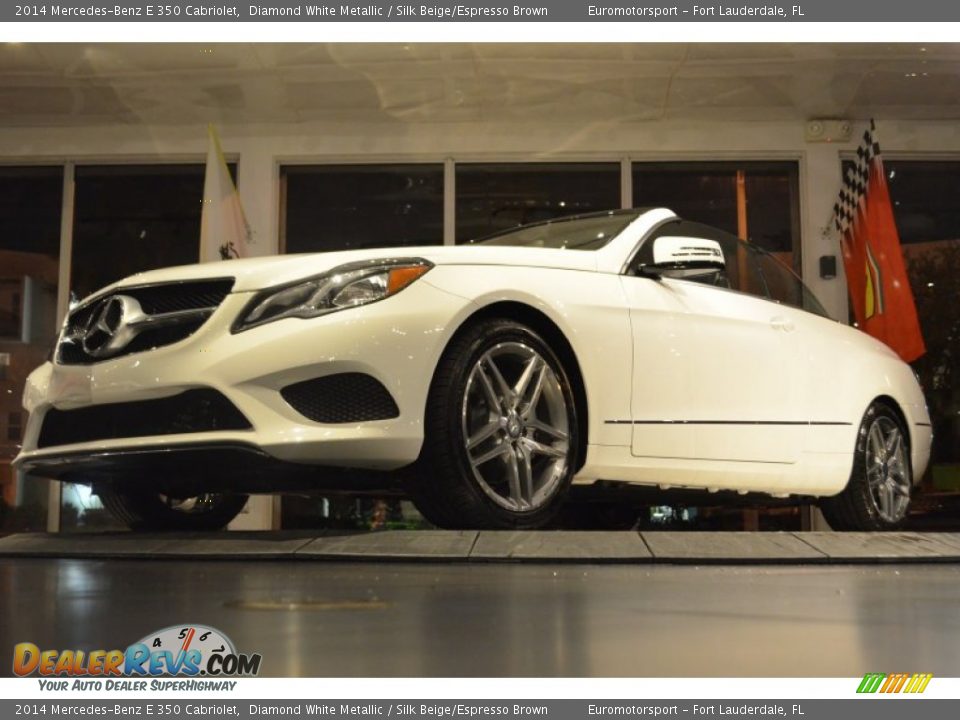 2014 Mercedes-Benz E 350 Cabriolet Diamond White Metallic / Silk Beige/Espresso Brown Photo #39
