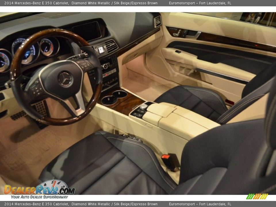 2014 Mercedes-Benz E 350 Cabriolet Diamond White Metallic / Silk Beige/Espresso Brown Photo #41