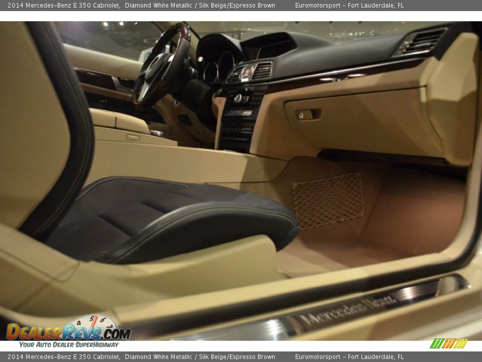 2014 Mercedes-Benz E 350 Cabriolet Diamond White Metallic / Silk Beige/Espresso Brown Photo #49