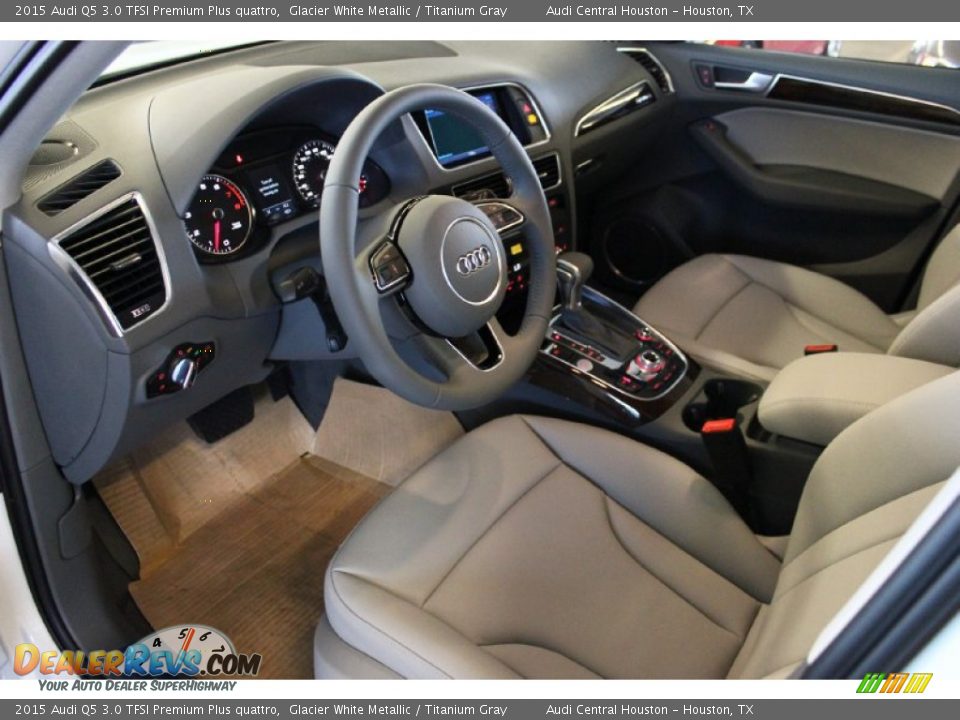 2015 Audi Q5 3.0 TFSI Premium Plus quattro Glacier White Metallic / Titanium Gray Photo #10