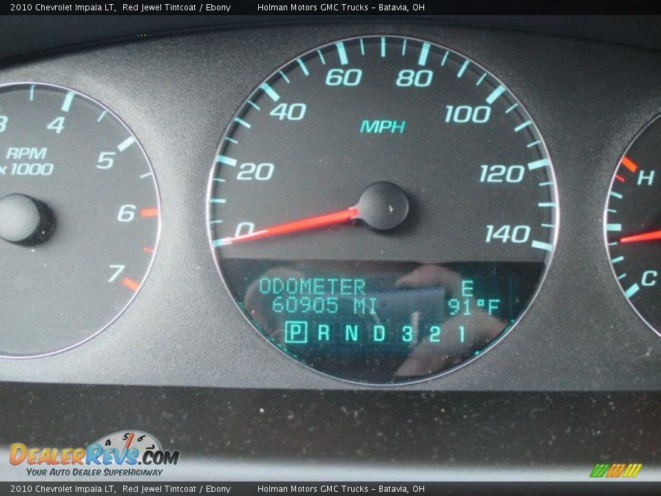 2010 Chevrolet Impala LT Red Jewel Tintcoat / Ebony Photo #13