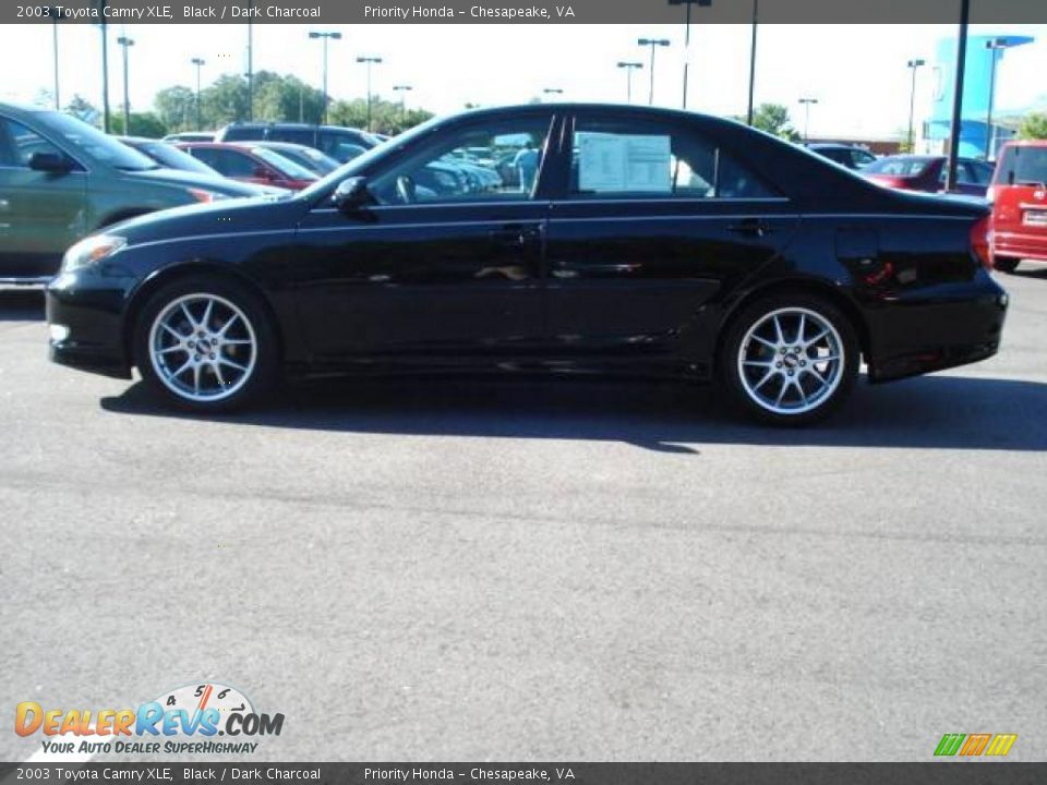 2003 Toyota Camry XLE Black / Dark Charcoal Photo #3