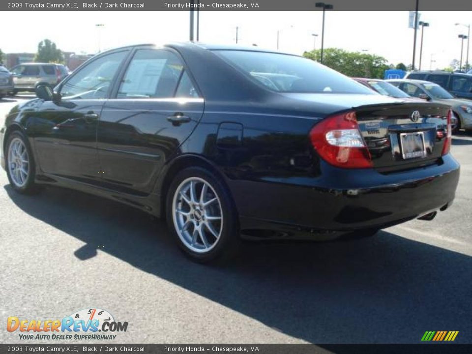 2003 Toyota Camry XLE Black / Dark Charcoal Photo #4