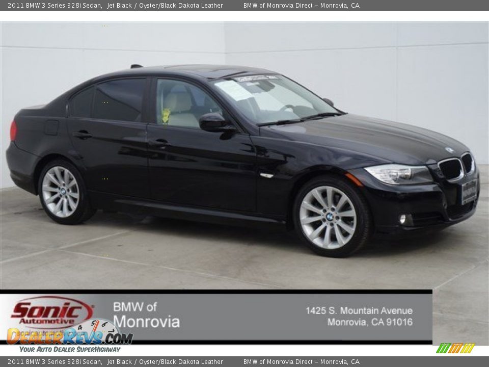 2011 BMW 3 Series 328i Sedan Jet Black / Oyster/Black Dakota Leather Photo #1