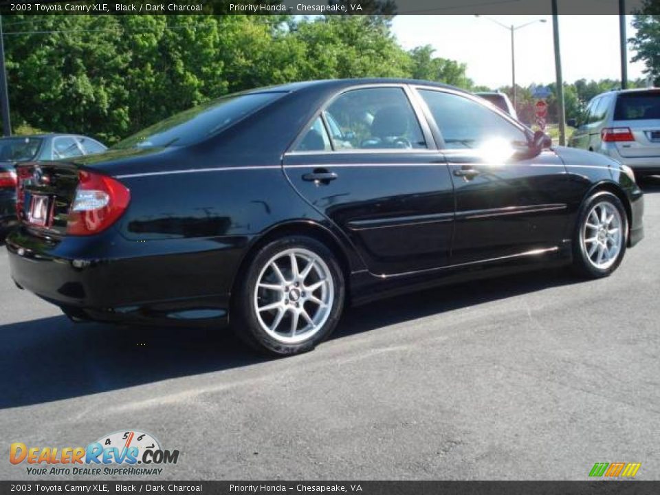 2003 Toyota Camry XLE Black / Dark Charcoal Photo #5