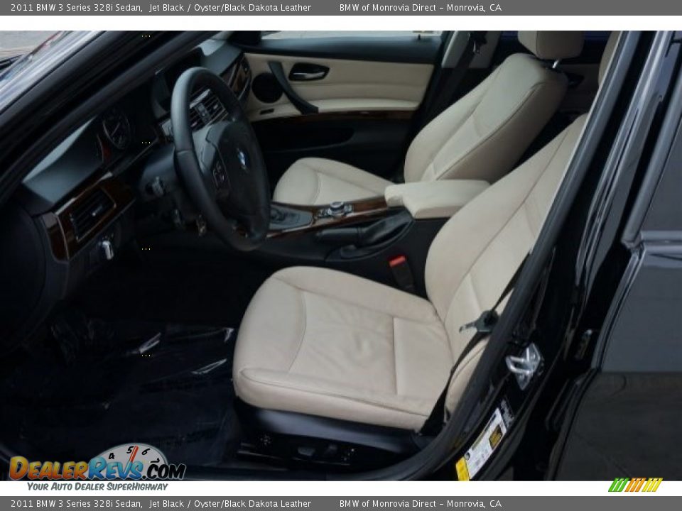 2011 BMW 3 Series 328i Sedan Jet Black / Oyster/Black Dakota Leather Photo #13