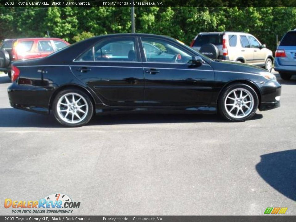 2003 Toyota Camry XLE Black / Dark Charcoal Photo #6