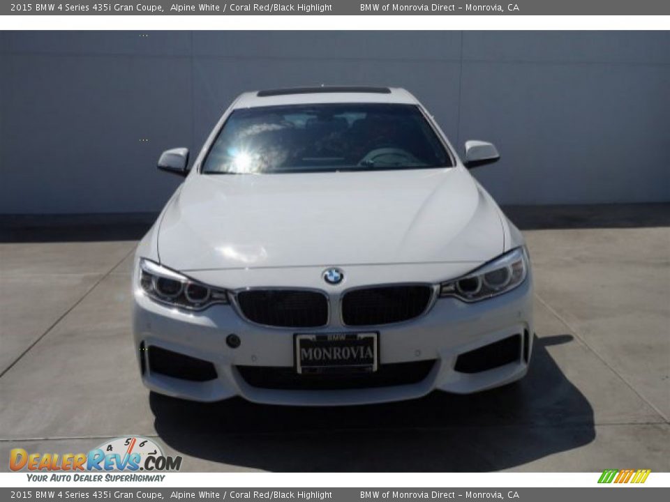 2015 BMW 4 Series 435i Gran Coupe Alpine White / Coral Red/Black Highlight Photo #3