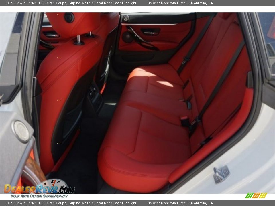 2015 BMW 4 Series 435i Gran Coupe Alpine White / Coral Red/Black Highlight Photo #5