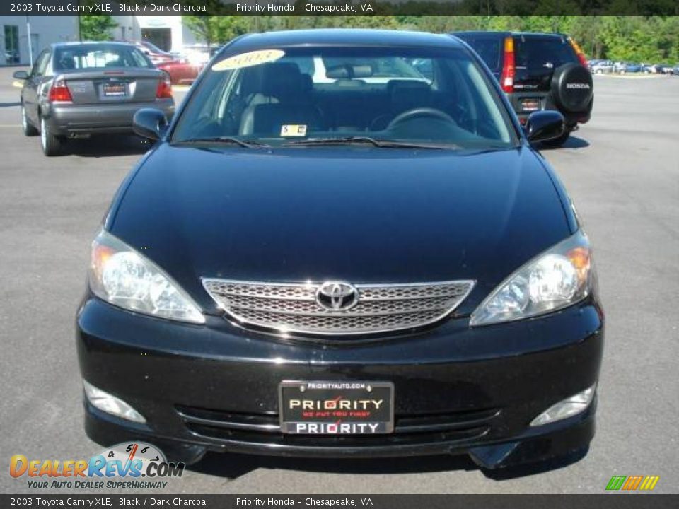 2003 Toyota Camry XLE Black / Dark Charcoal Photo #8