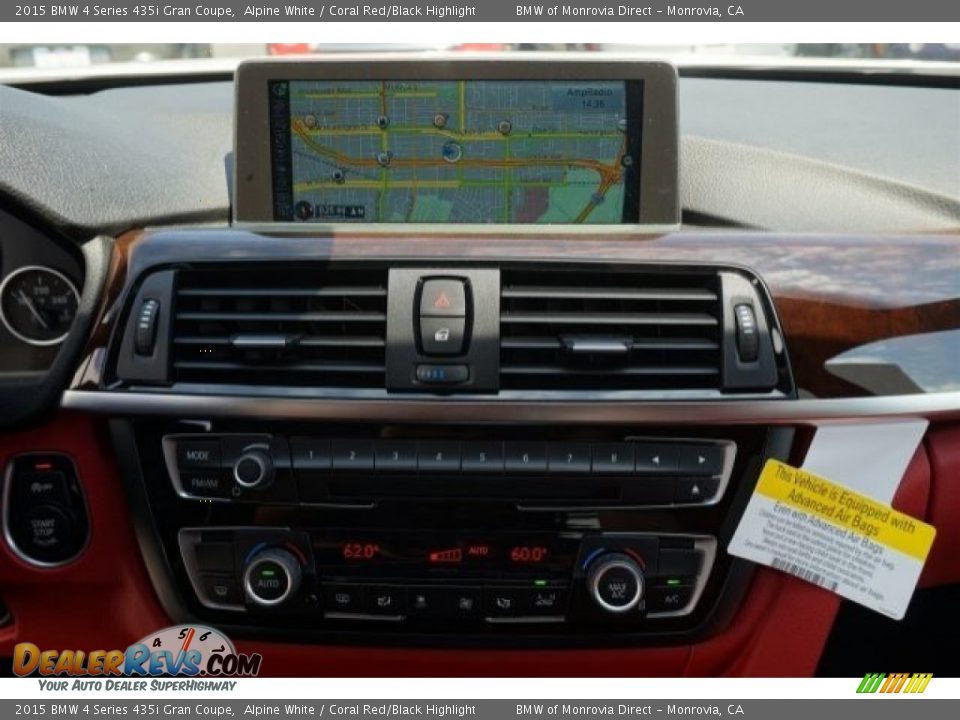 2015 BMW 4 Series 435i Gran Coupe Alpine White / Coral Red/Black Highlight Photo #8