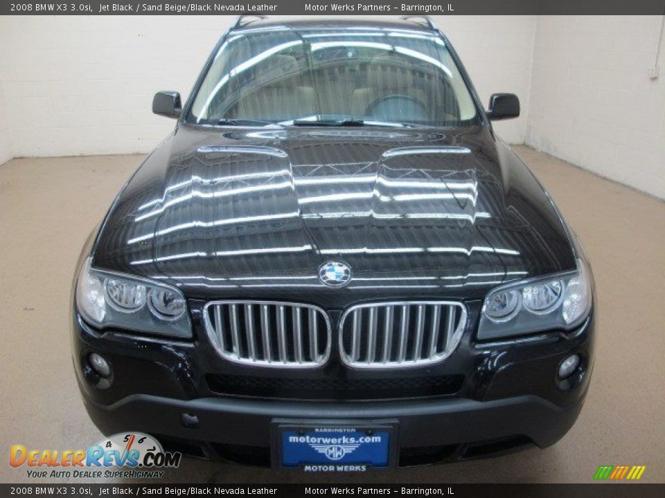2008 BMW X3 3.0si Jet Black / Sand Beige/Black Nevada Leather Photo #2