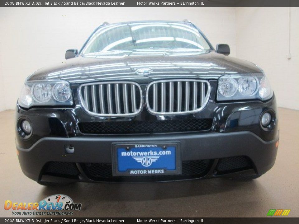 2008 BMW X3 3.0si Jet Black / Sand Beige/Black Nevada Leather Photo #3