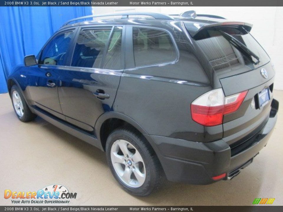 2008 BMW X3 3.0si Jet Black / Sand Beige/Black Nevada Leather Photo #6