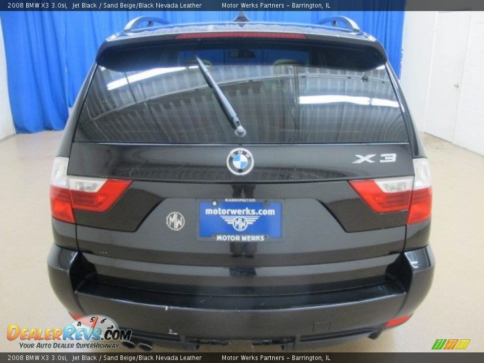 2008 BMW X3 3.0si Jet Black / Sand Beige/Black Nevada Leather Photo #7