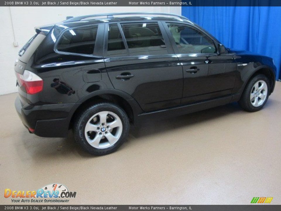 2008 BMW X3 3.0si Jet Black / Sand Beige/Black Nevada Leather Photo #9