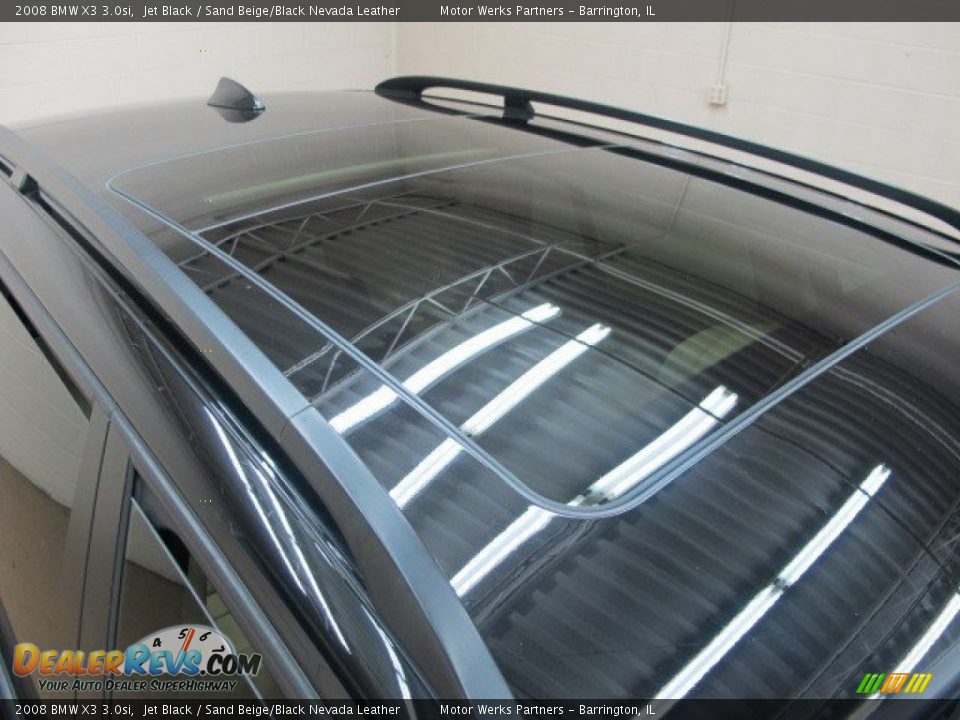 2008 BMW X3 3.0si Jet Black / Sand Beige/Black Nevada Leather Photo #11