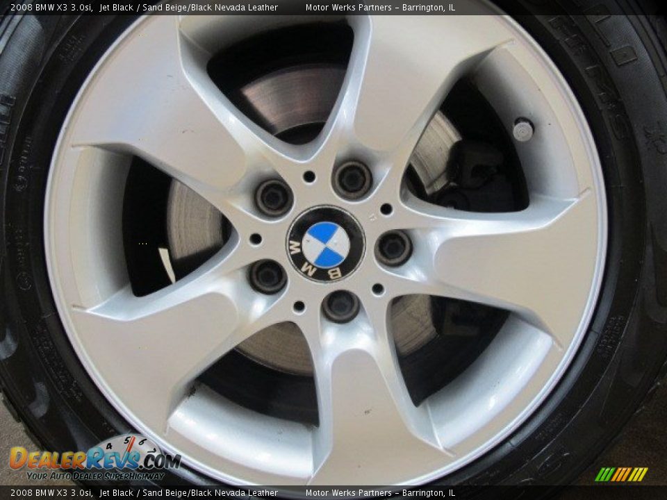 2008 BMW X3 3.0si Jet Black / Sand Beige/Black Nevada Leather Photo #12