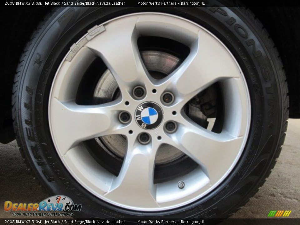 2008 BMW X3 3.0si Jet Black / Sand Beige/Black Nevada Leather Photo #13