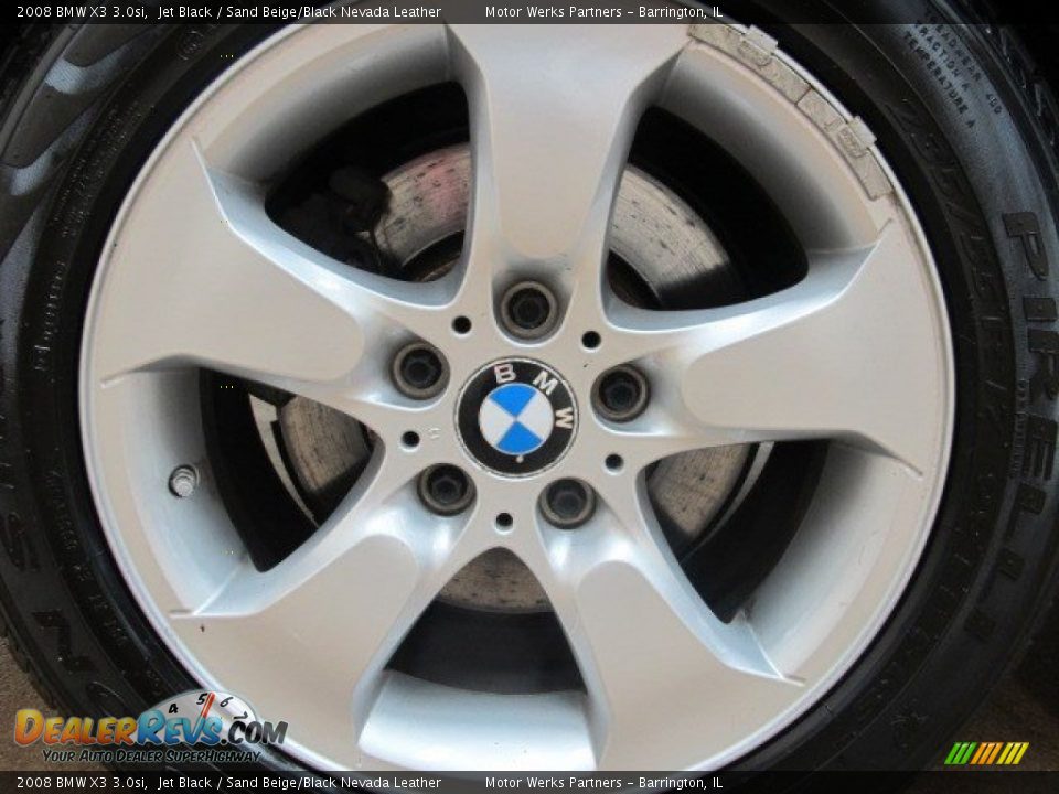 2008 BMW X3 3.0si Jet Black / Sand Beige/Black Nevada Leather Photo #14