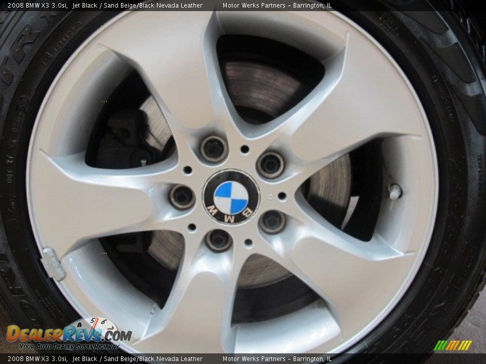 2008 BMW X3 3.0si Jet Black / Sand Beige/Black Nevada Leather Photo #15