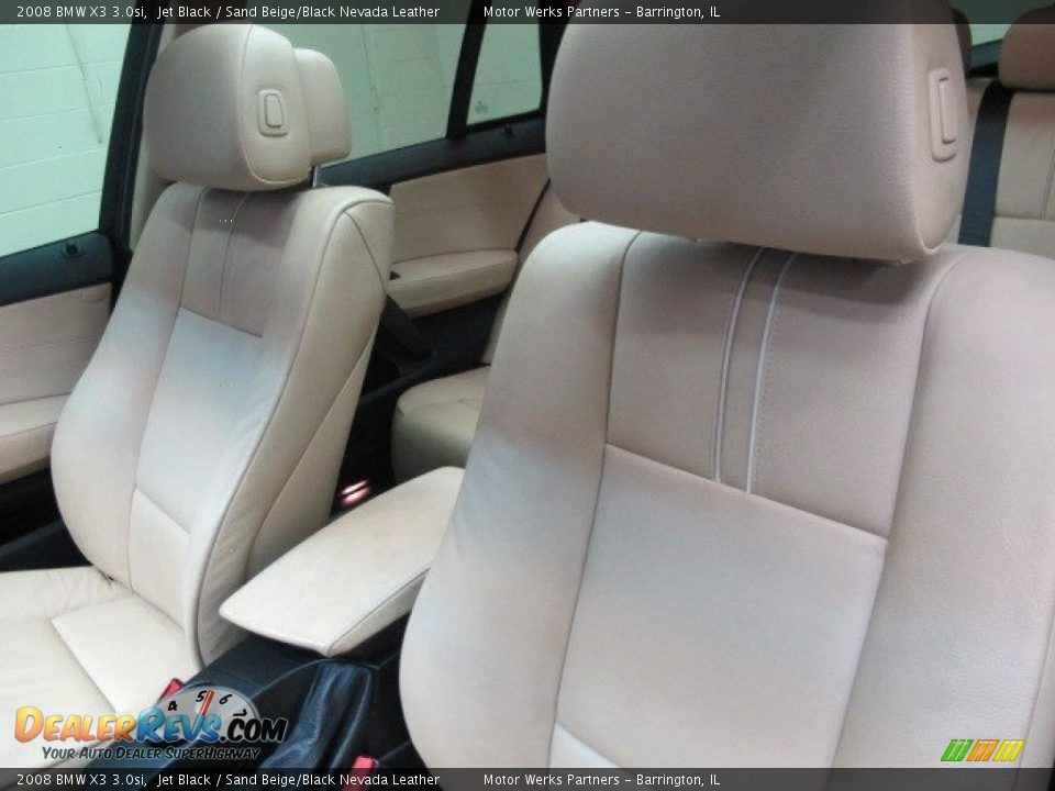 2008 BMW X3 3.0si Jet Black / Sand Beige/Black Nevada Leather Photo #17