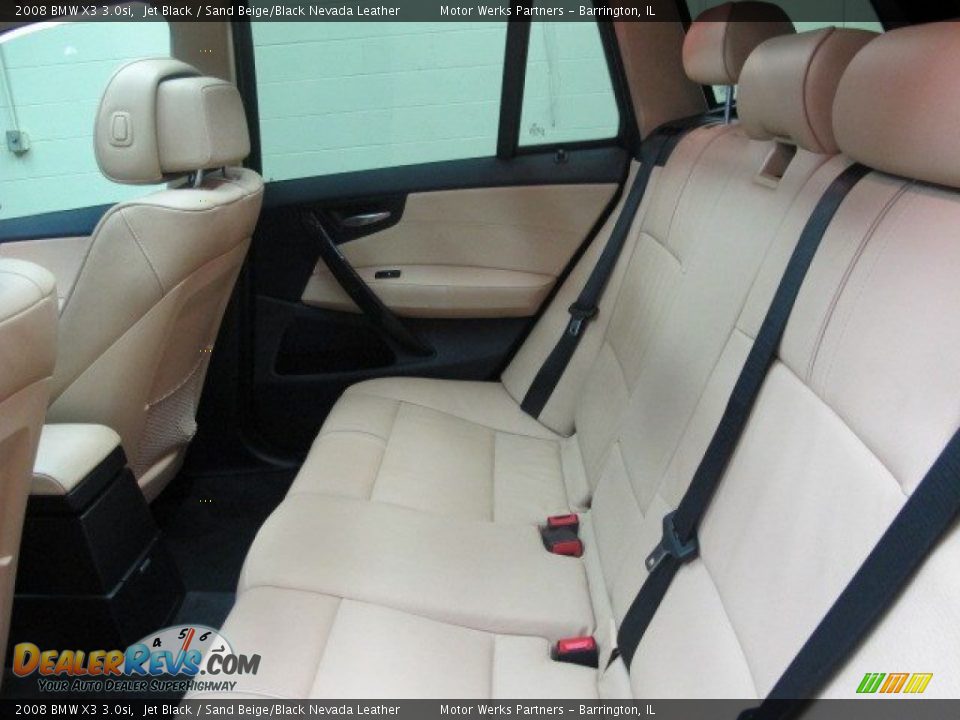 2008 BMW X3 3.0si Jet Black / Sand Beige/Black Nevada Leather Photo #18