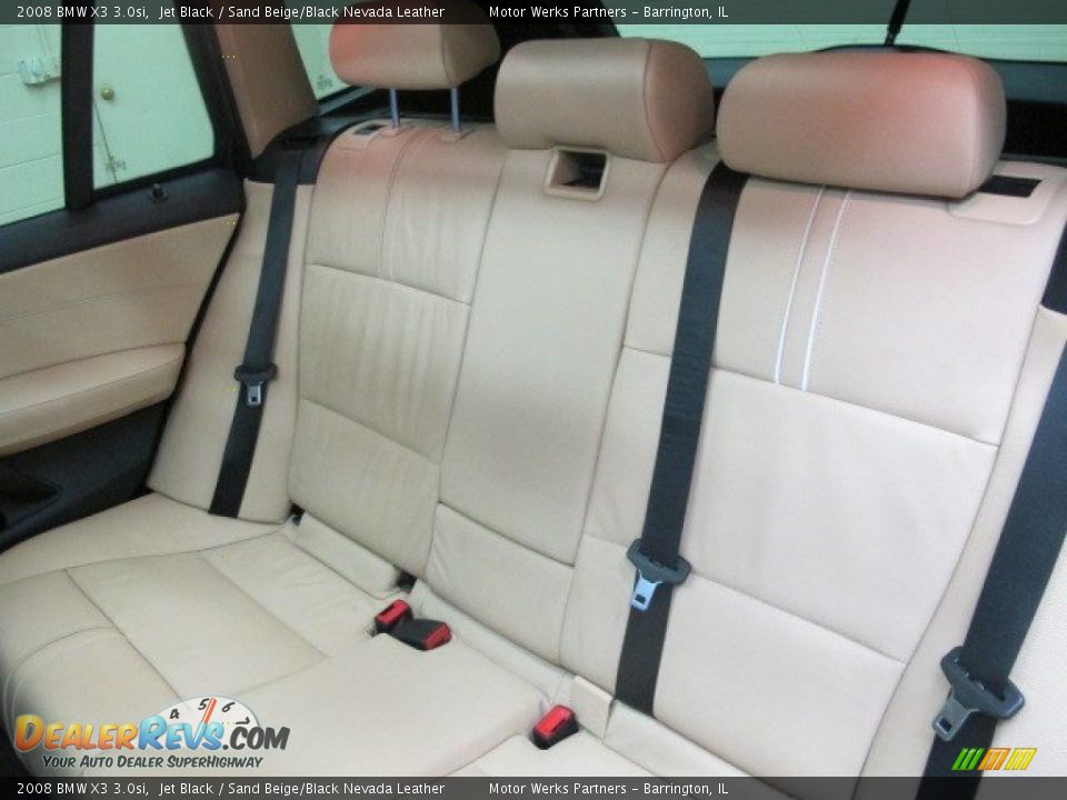2008 BMW X3 3.0si Jet Black / Sand Beige/Black Nevada Leather Photo #19