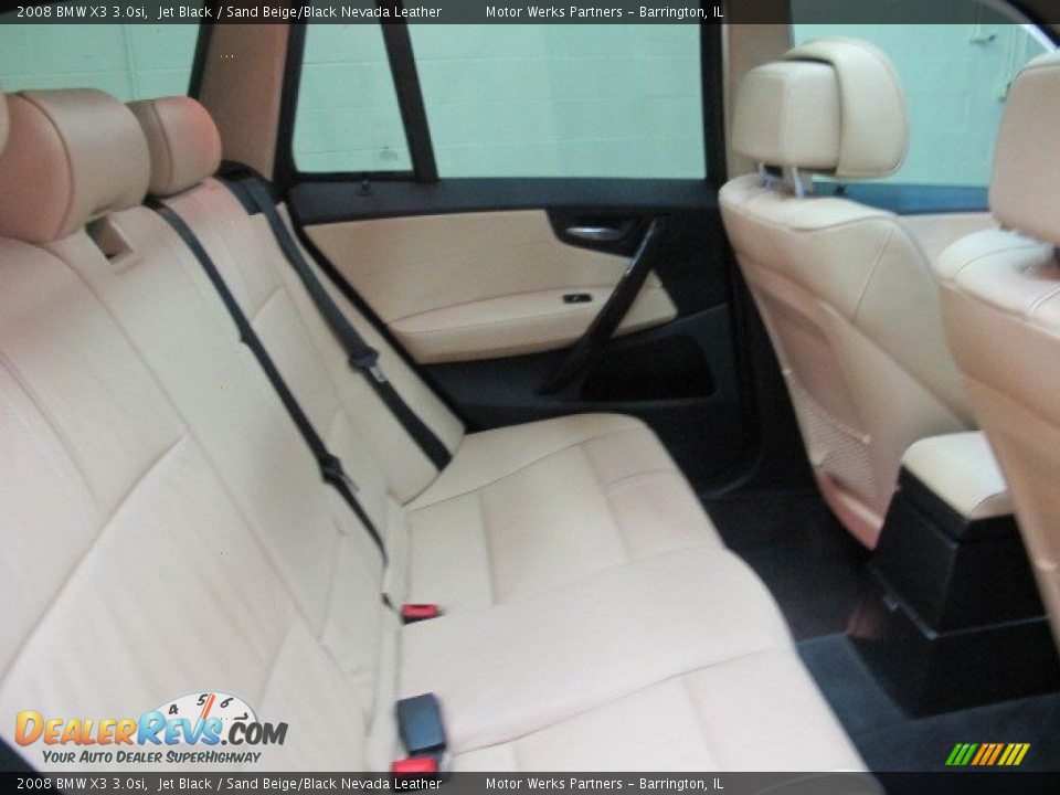 2008 BMW X3 3.0si Jet Black / Sand Beige/Black Nevada Leather Photo #20