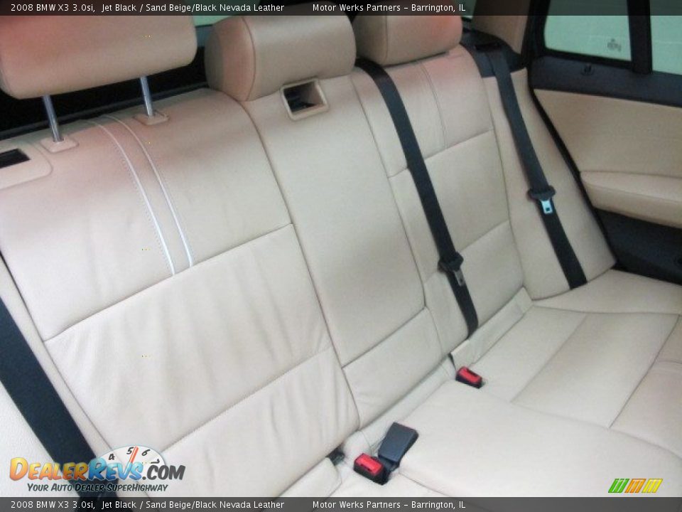 2008 BMW X3 3.0si Jet Black / Sand Beige/Black Nevada Leather Photo #21