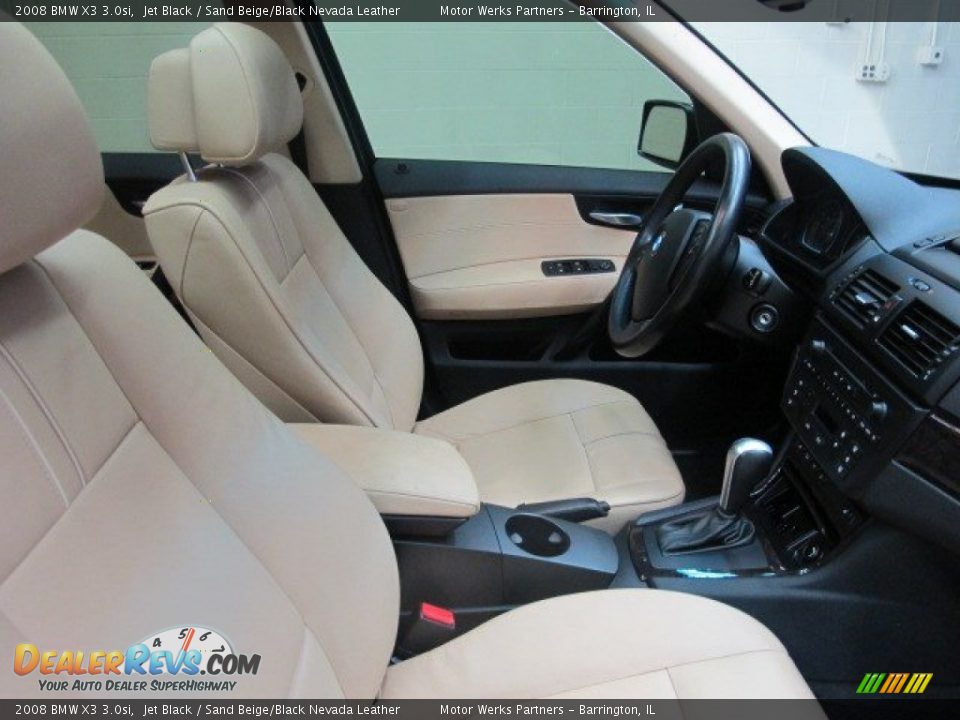 2008 BMW X3 3.0si Jet Black / Sand Beige/Black Nevada Leather Photo #22