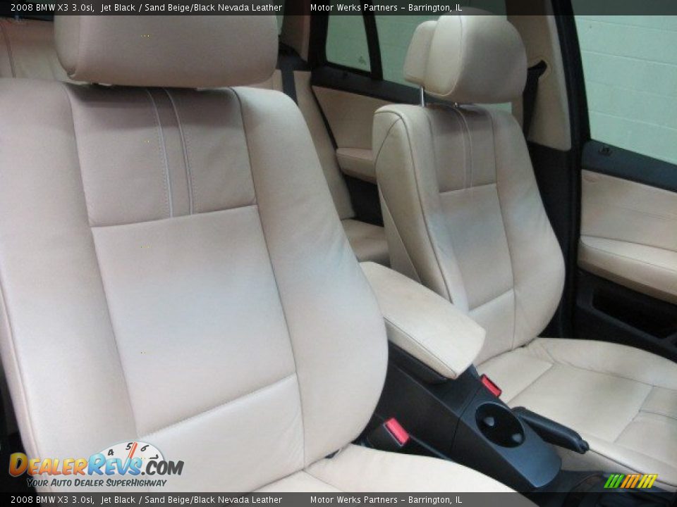 2008 BMW X3 3.0si Jet Black / Sand Beige/Black Nevada Leather Photo #23