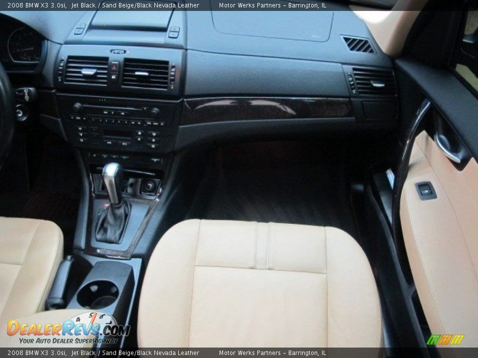2008 BMW X3 3.0si Jet Black / Sand Beige/Black Nevada Leather Photo #26
