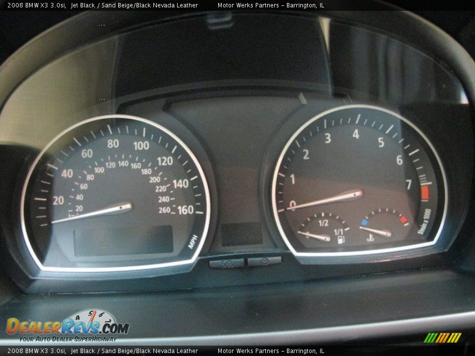 2008 BMW X3 3.0si Jet Black / Sand Beige/Black Nevada Leather Photo #27