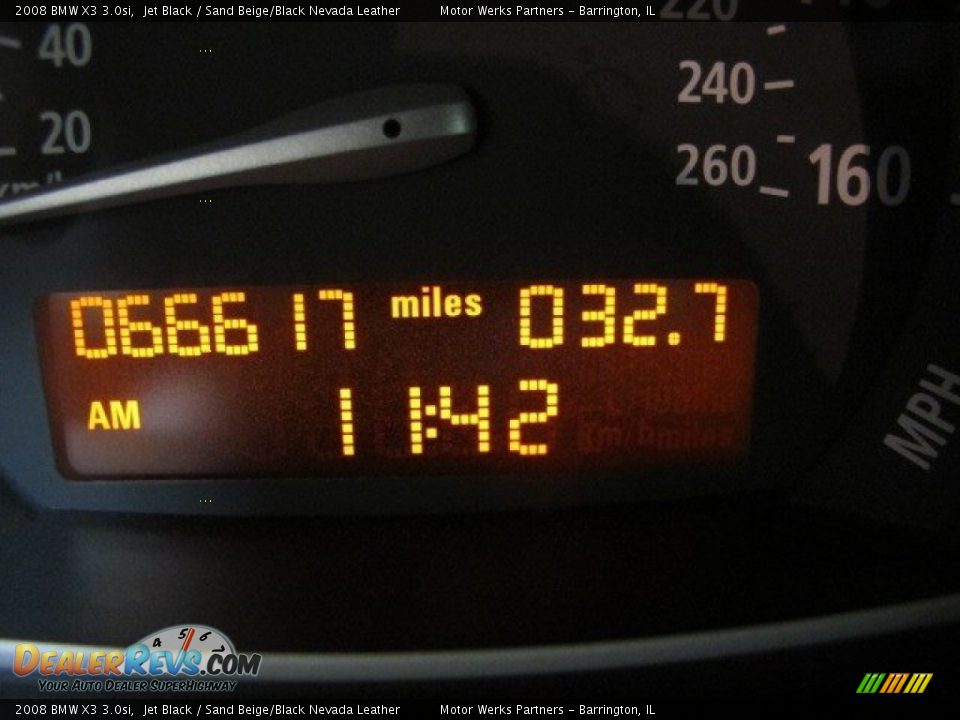 2008 BMW X3 3.0si Jet Black / Sand Beige/Black Nevada Leather Photo #28