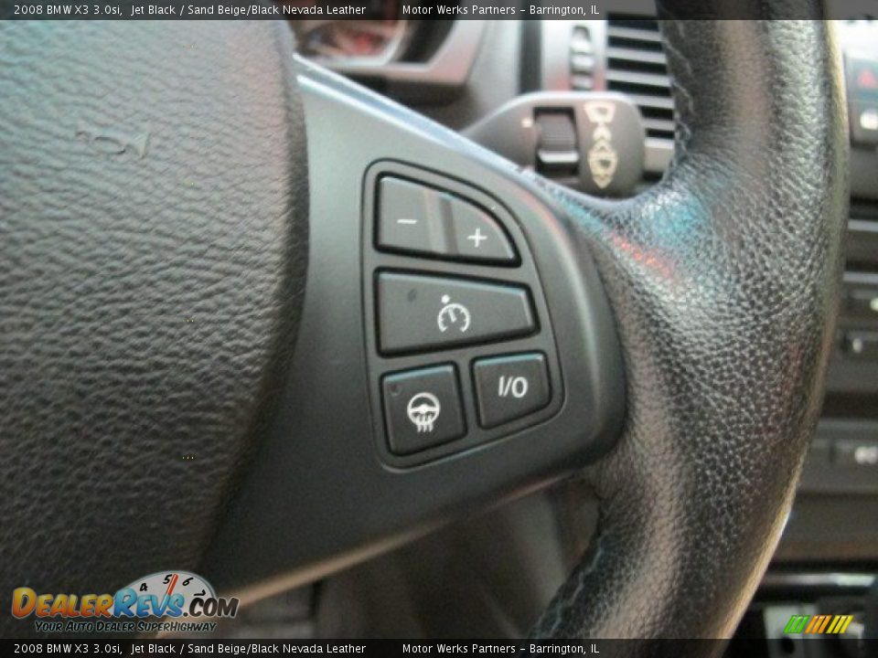 2008 BMW X3 3.0si Jet Black / Sand Beige/Black Nevada Leather Photo #35