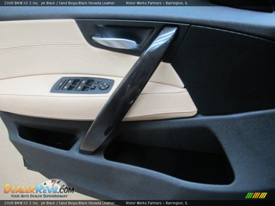 2008 BMW X3 3.0si Jet Black / Sand Beige/Black Nevada Leather Photo #36
